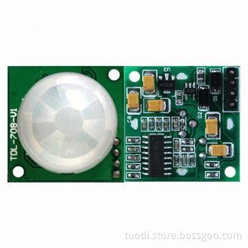 PIR Motion Sensor Module for Long Distance, with 5mA Output Current, Sized 28 x 28mm